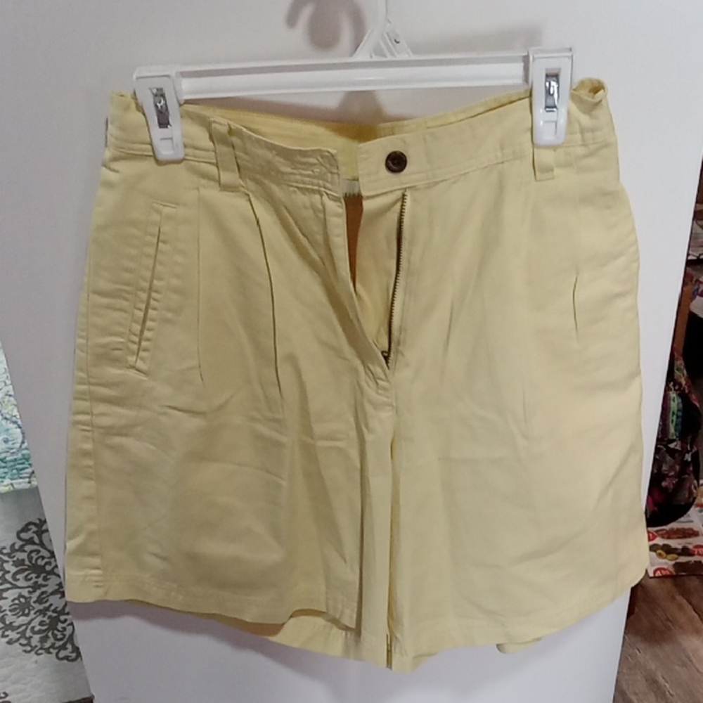 (510) Relativity Soft Yellow High-Rise Bermuda Shorts